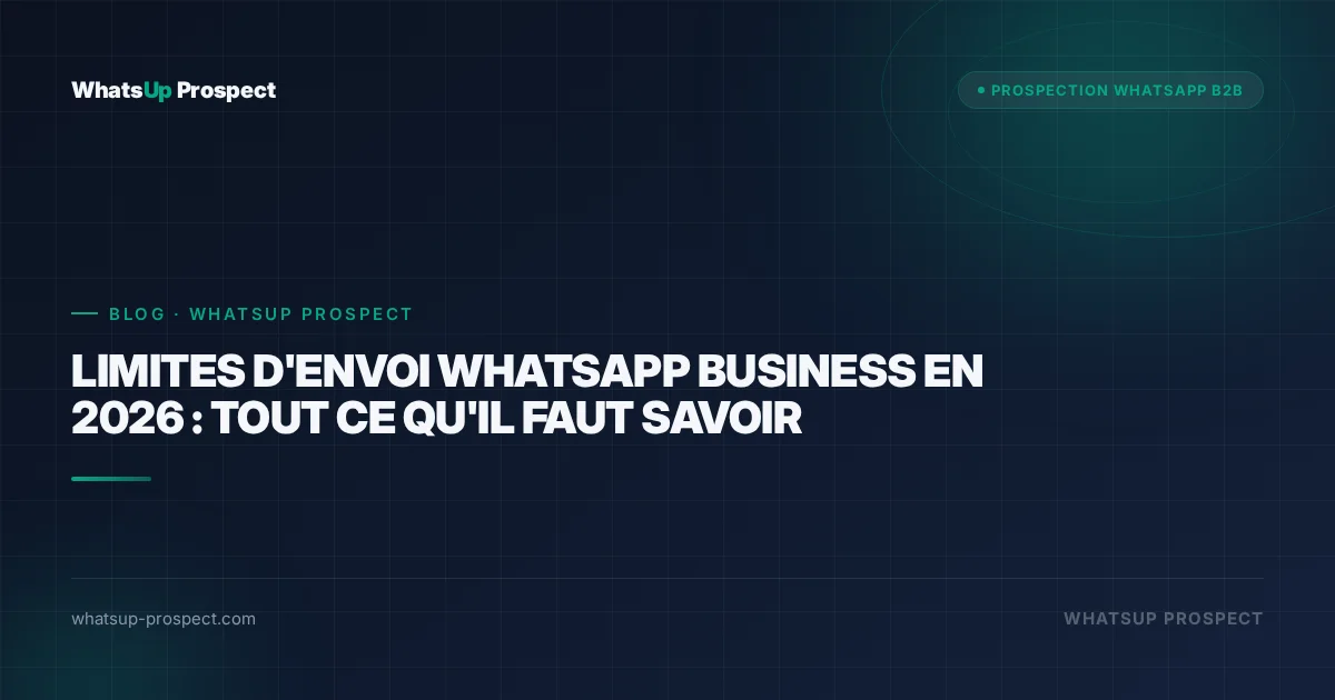 Illustration de l'article : Limites d'envoi WhatsApp Business en 2026 : tout ce qu'il faut savoir