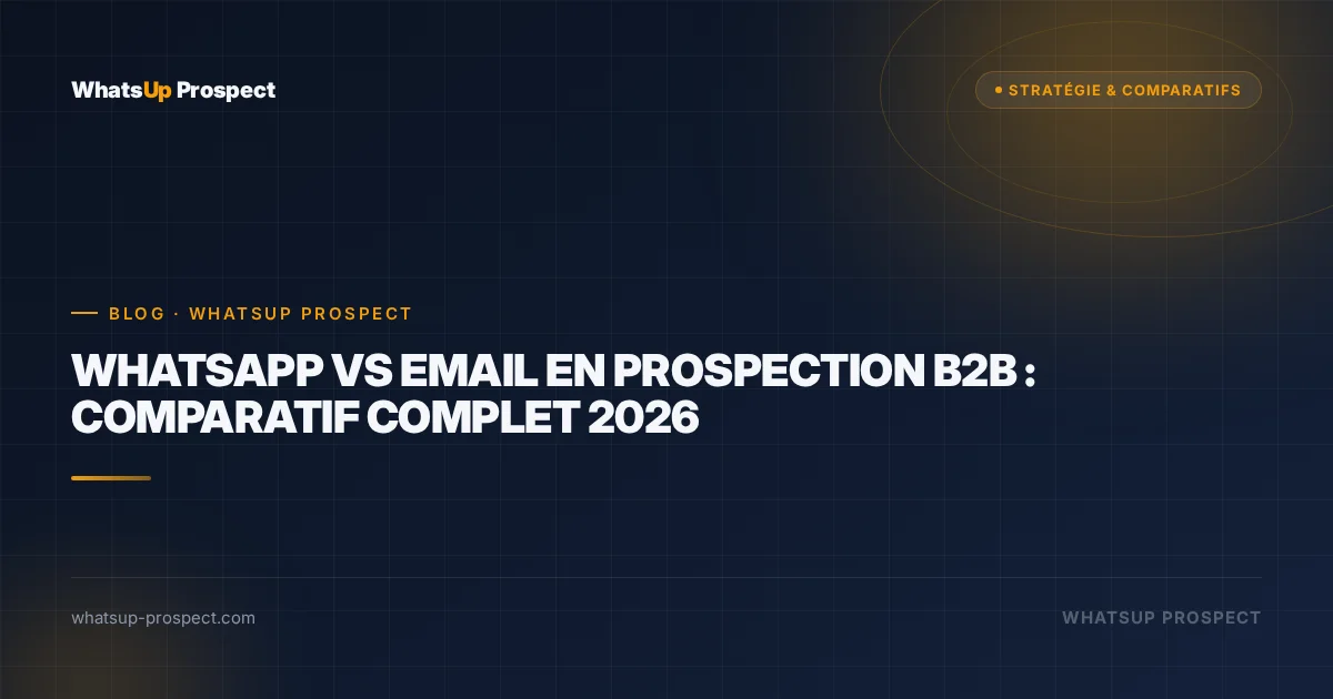 Illustration de l'article : WhatsApp vs Email en prospection B2B : comparatif complet 2026